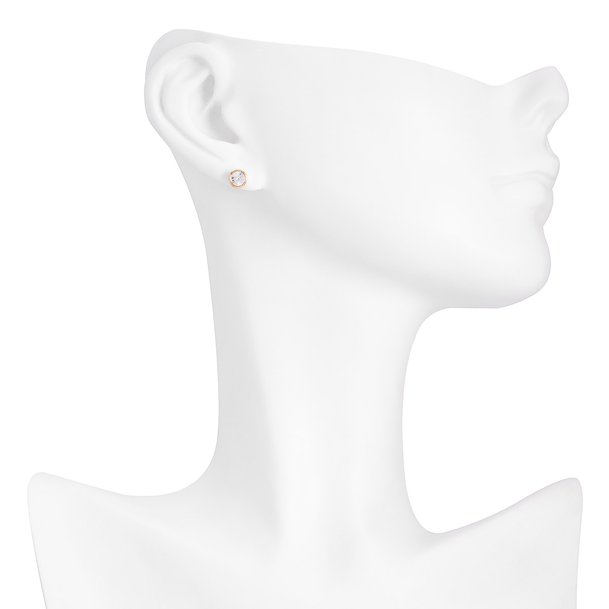 Aretes en baño de oro set perlas y piedras tono cristal, foto 2 de 3